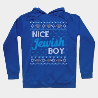 Funny Ugly Hanukkah Sweater, Nice Jewish Boy Hoodie